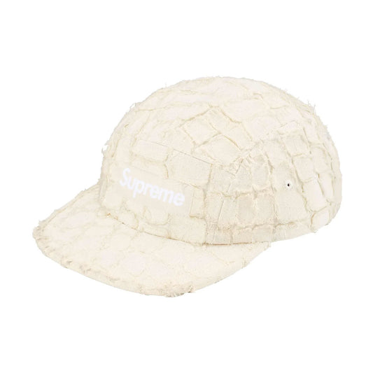 Supreme - Frayed Croc Denim Camp Cap Natural