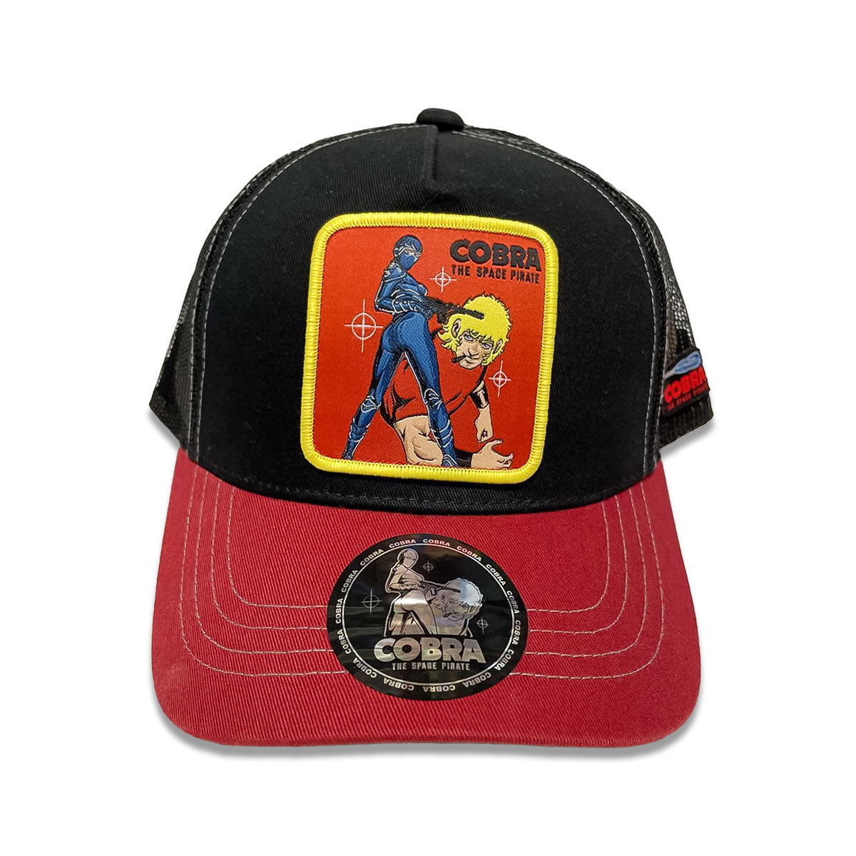 COBRA WAPPEN TRUCKER CAP BLACK/RED  【COB-MCP02】