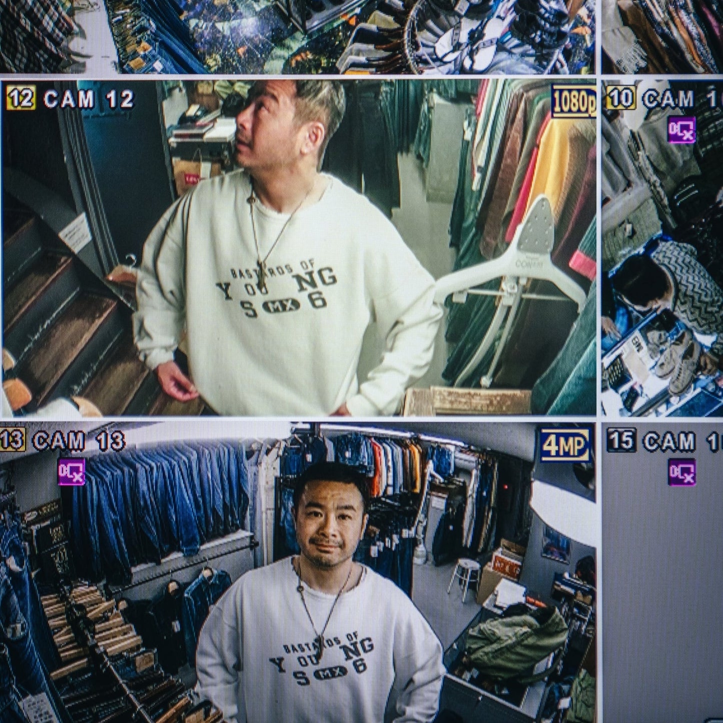 SAINT Mxxxxxx - BJ_CREW NECK SWEAT/YOUNG WHITE【SM-HR8-0000-C38】