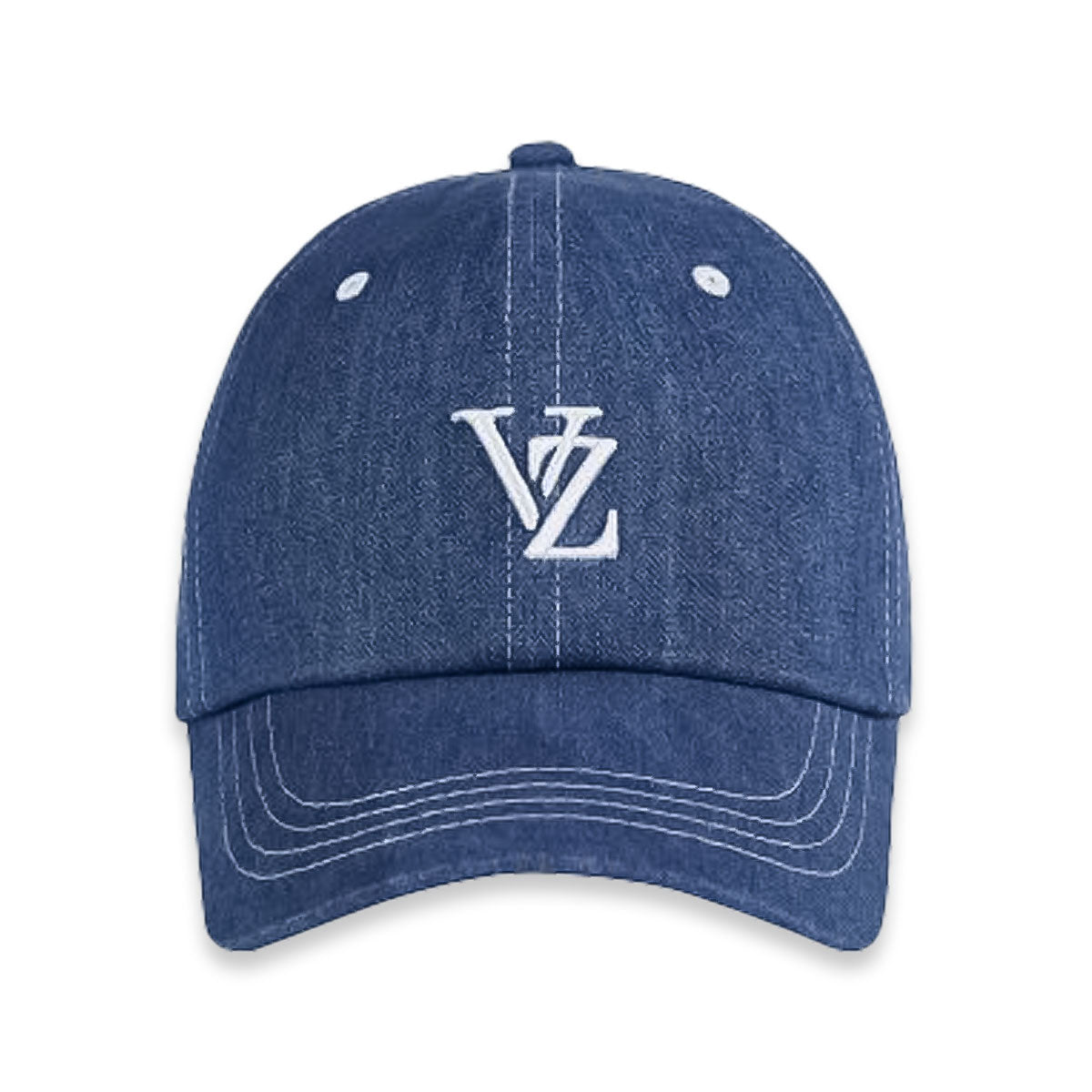 VARZAR バザール 3D Monogram Stitched Overfit Ball Cap BLUE DENIM