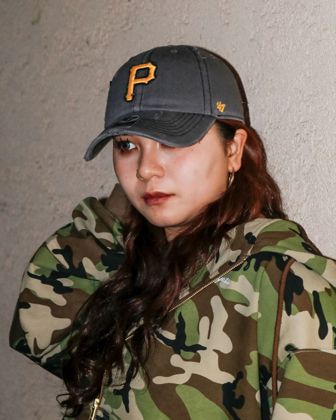 ’47 BRAND Pittsburgh Pirates - CLEAN UP WELL-WORN CHARCOAL【14920507 47A-CLP-B-WTHRD20HTS-T4】