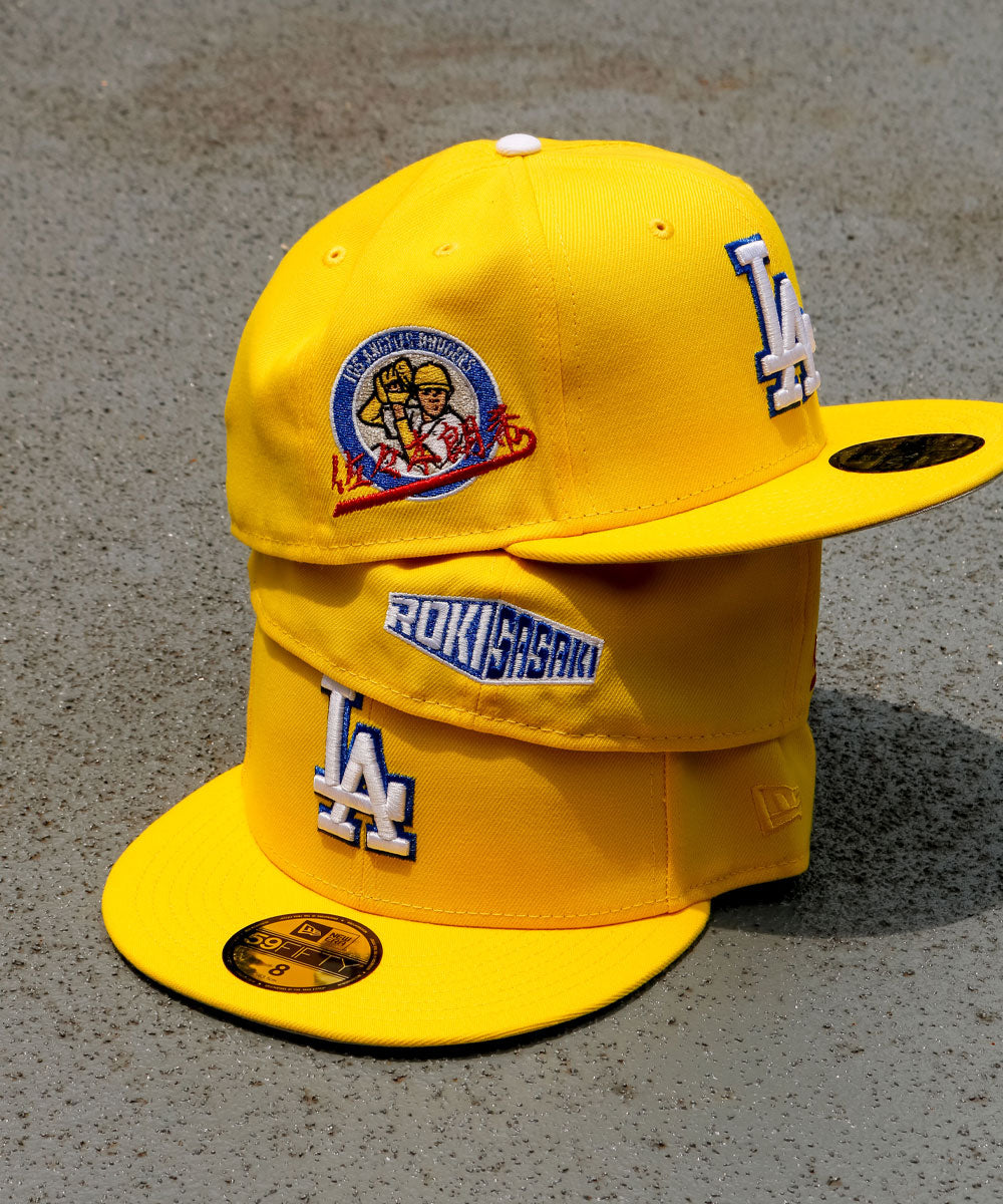 TY MATHIS NEW ERA - Los Angeles Dodgers 59FIFTY Roki Sasaki Patch Yellow