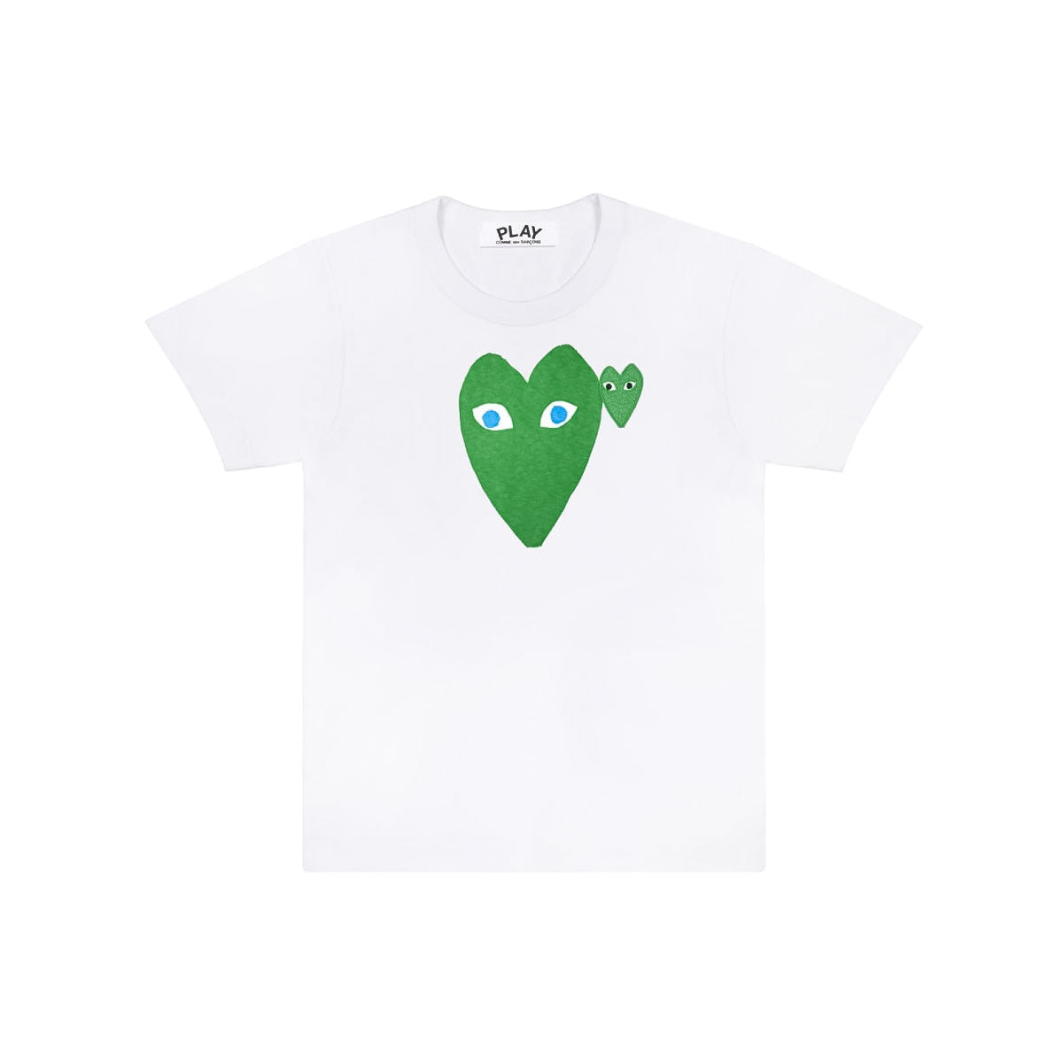 PLAY CDG T-SHIRT "GREEN EMBLEM GREEN HEART" プレイ コム デ ギャルソン Tシャツ "グリーンエンブレム/グリーンハート"【AX-T090-051-1】