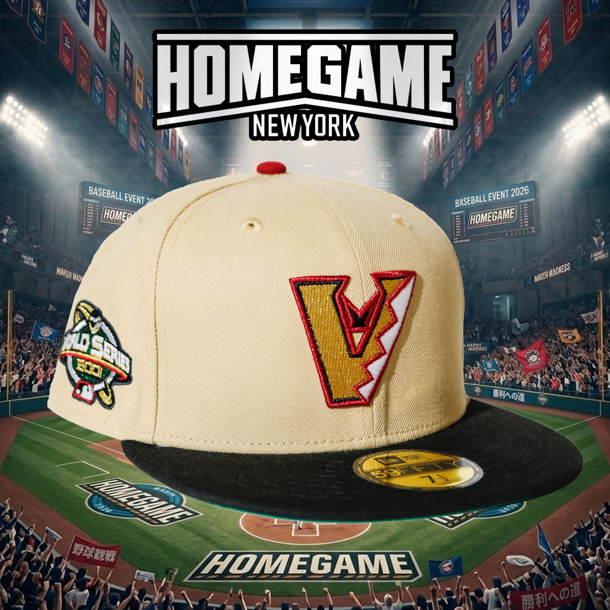 NEW ERA - Arizona Diamondbacks 2001 World Series 59Fifty Vegas Gold/Black
