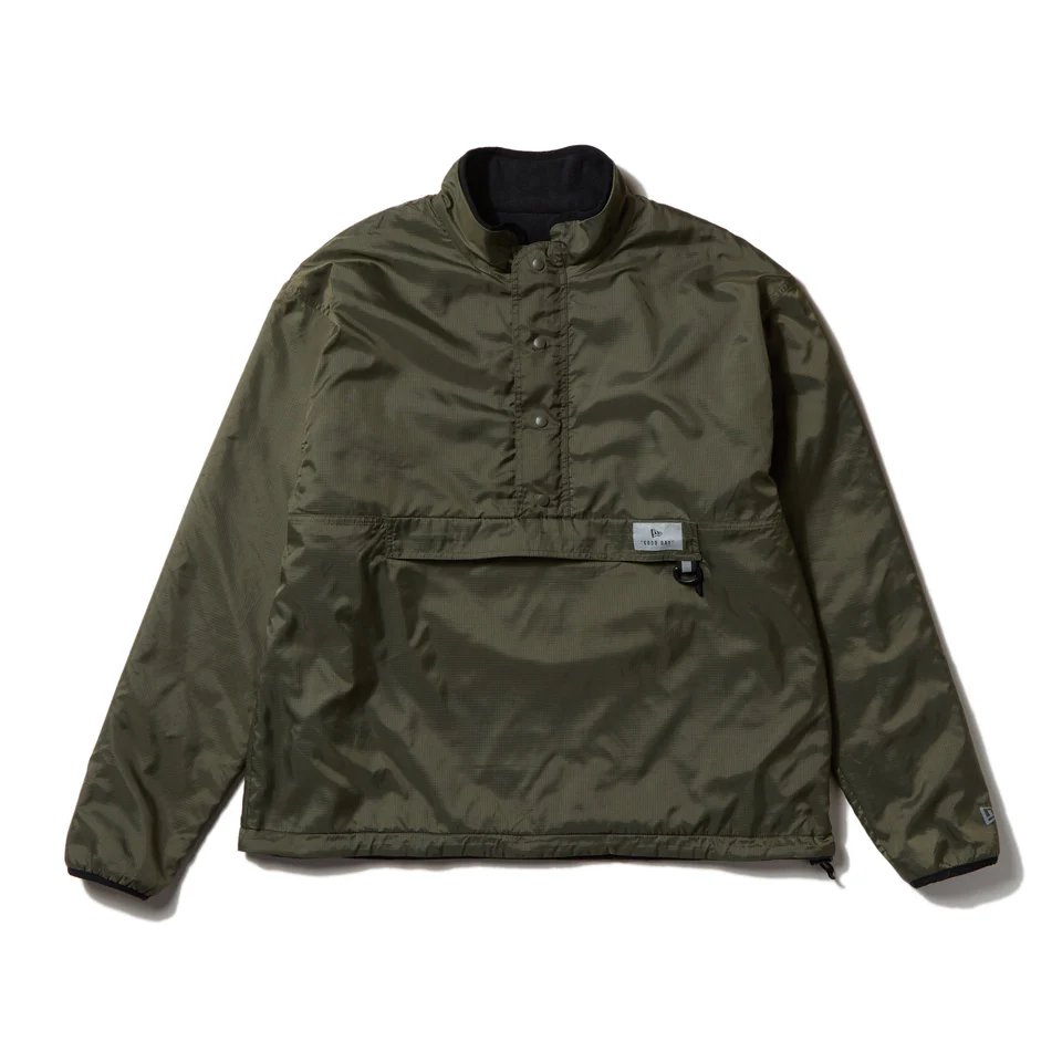 NEW ERA ニューエラ Field Reversible Fleece Pullover Jacket Angler Collection POLARTEC 200 フリースプルオーバージャケット リバーシブル 吉田兄弟 OLIVE/BLACK オリーブ/ブラック【14344447】