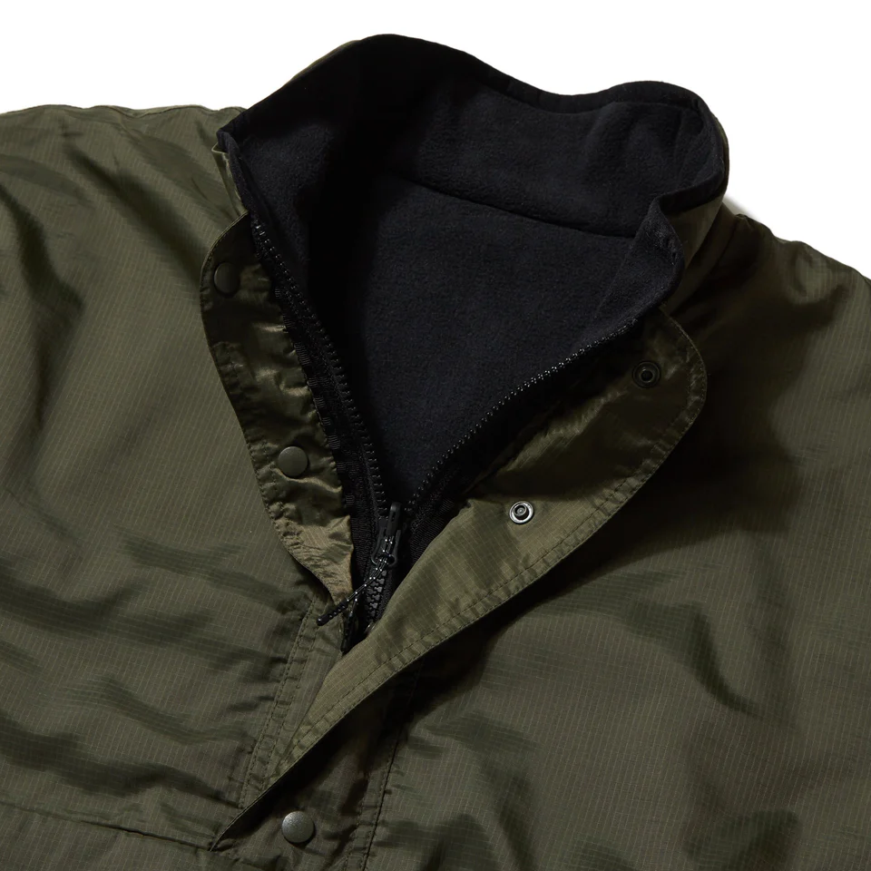 NEW ERA ニューエラ Field Reversible Fleece Pullover Jacket Angler Collection POLARTEC 200 フリースプルオーバージャケット リバーシブル 吉田兄弟 OLIVE/BLACK オリーブ/ブラック【14344447】