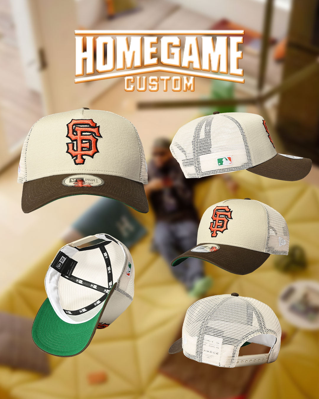 NEW ERA - SAN FRANCISCO GIANTS CO FOR THE BAY 9FORTY AFTR CWHT/BROWN 【14734656】