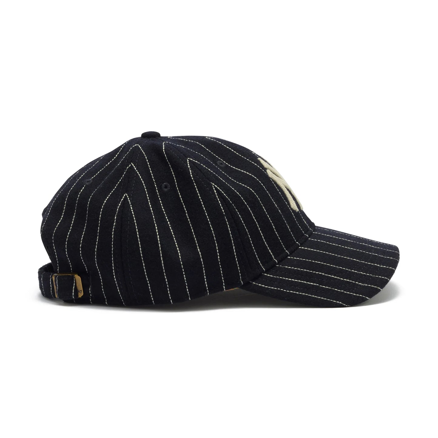 ’47 BRAND New York Yankees - CLEAN UP Wool Pinstripe NAVY【14858303 47A B-WOPCU17WIS-NYA】