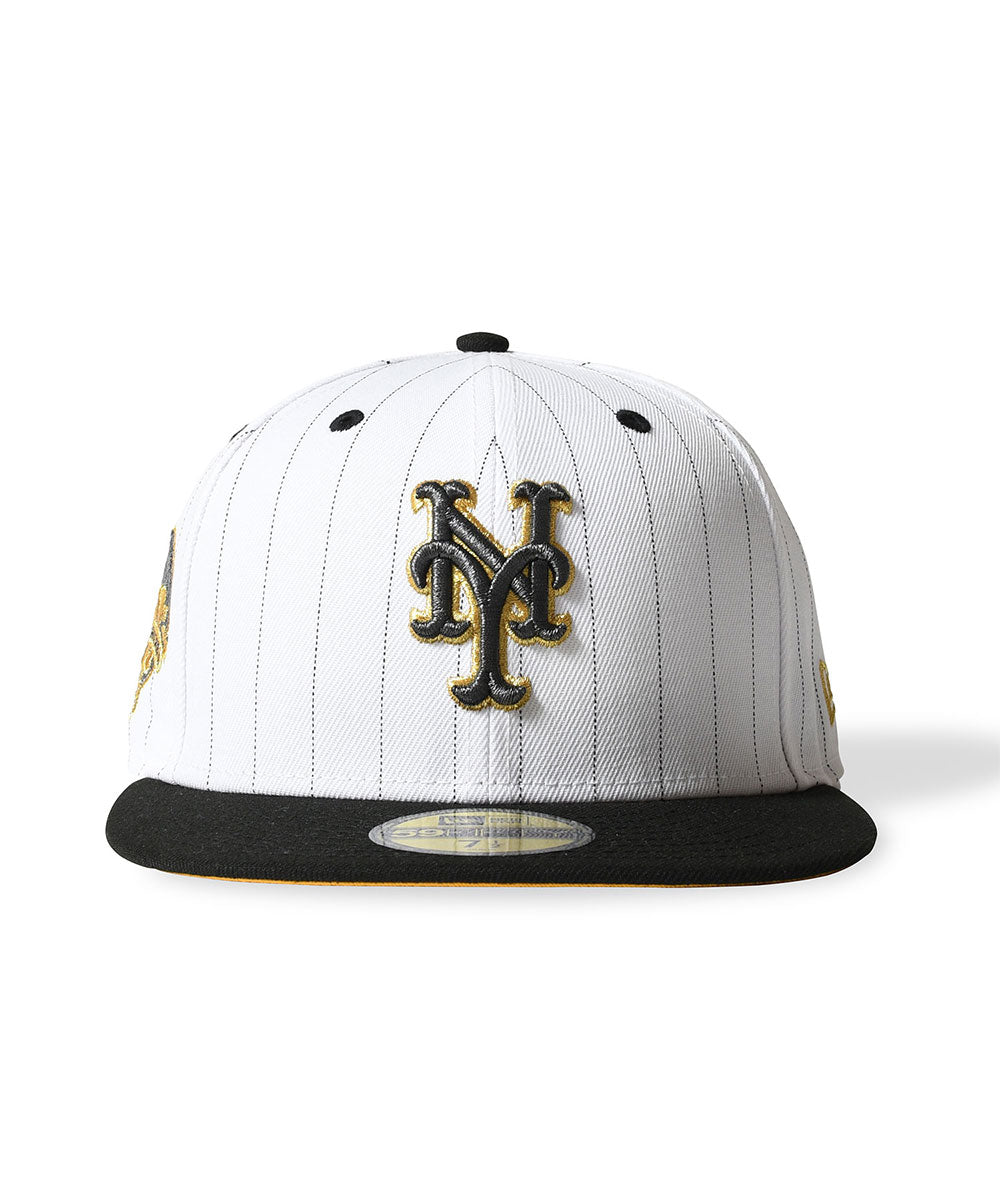 NEW ERA - NEW YORK METS CO 50TH 59FIFTY WHITE PINSTRIPE BLACK