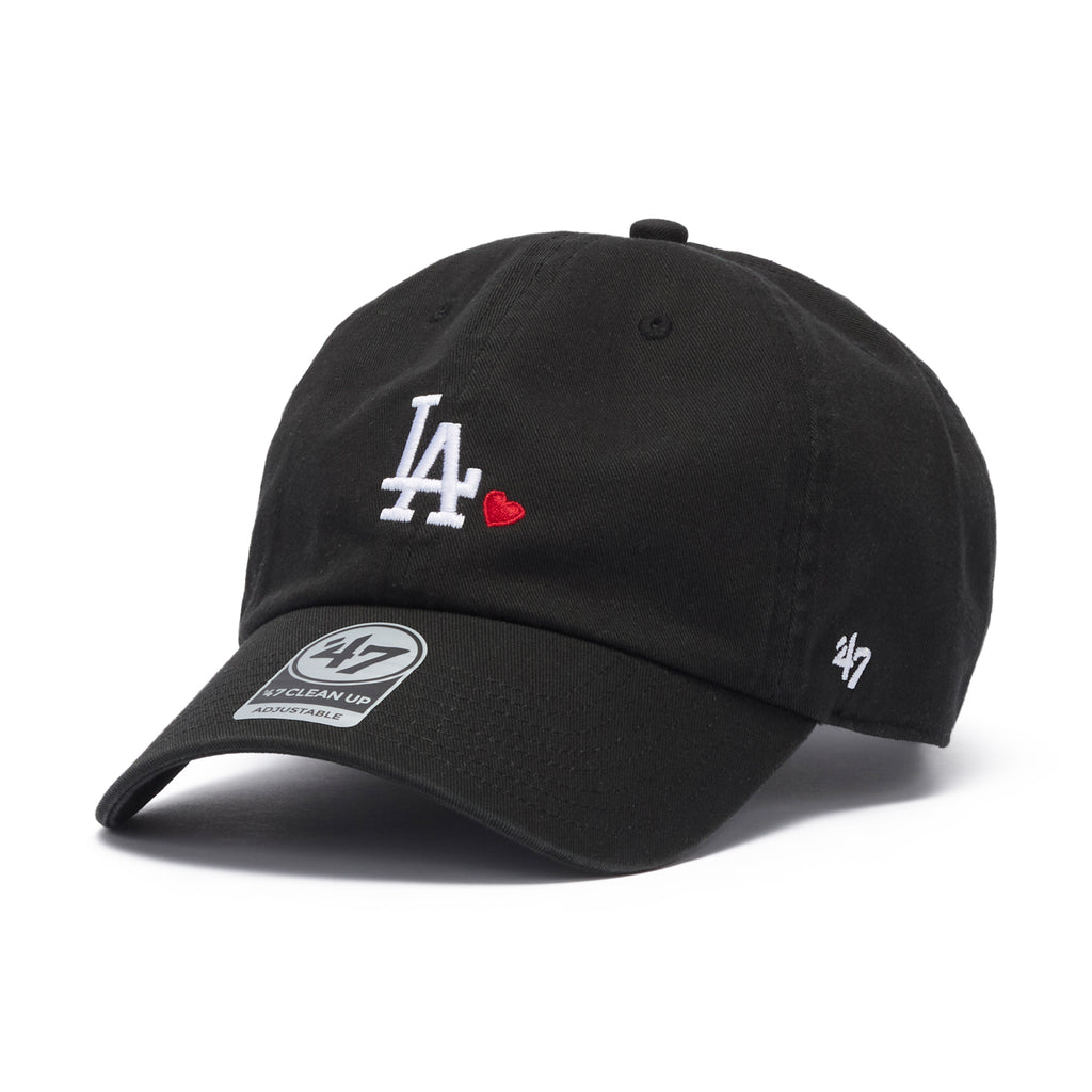 ’47 BRAND Los Angeles Dodgers - CLEAN UP WITH HEART BLACK【14920417 47A-CLPMLBMHEARTLOSDOD-CTGW-BLK】