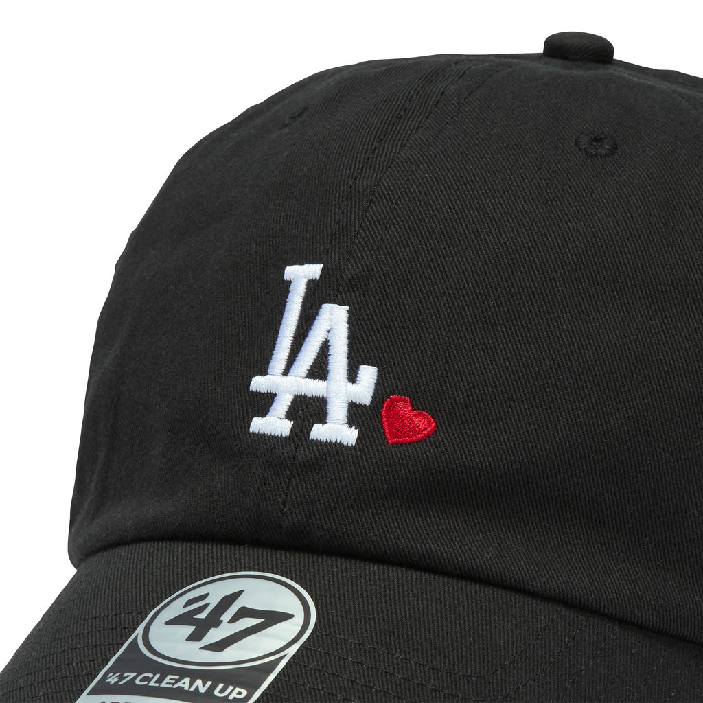 ’47 BRAND Los Angeles Dodgers - CLEAN UP WITH HEART BLACK【14920417 47A-CLPMLBMHEARTLOSDOD-CTGW-BLK】