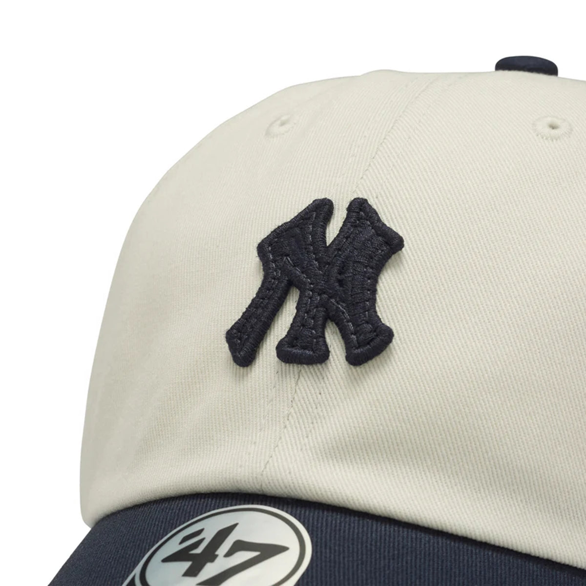 ’47 BRAND New York Yankees - CLEAN UP WHITE/NAVY【14920543 47A-CLP-B-CONTT17CNS-SS】