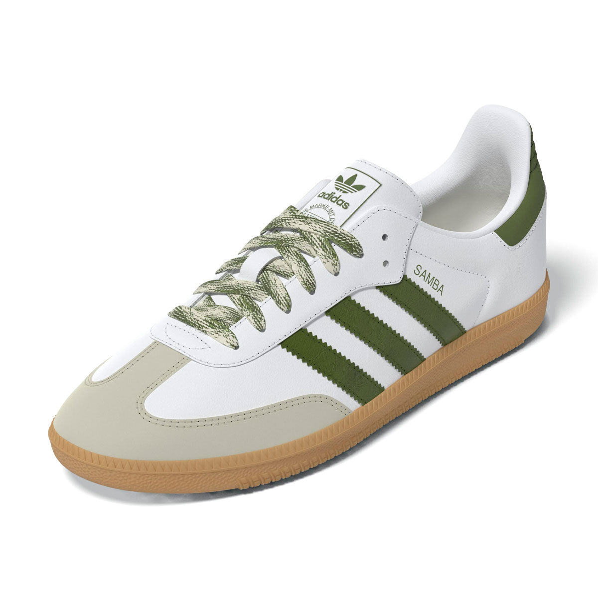 【予約商品】adidas - SAMBA OG WMNS Foot Wear White/Tech Olive/Gum 【JS1352】