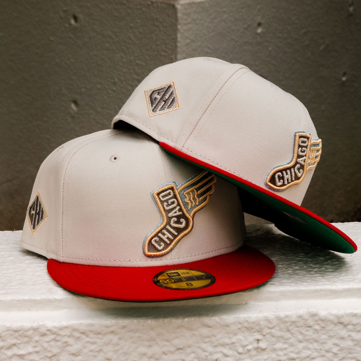 TY MATHIS NEW ERA - Chicago White Sox 59FIFTY CHI Patch Stone/Red
