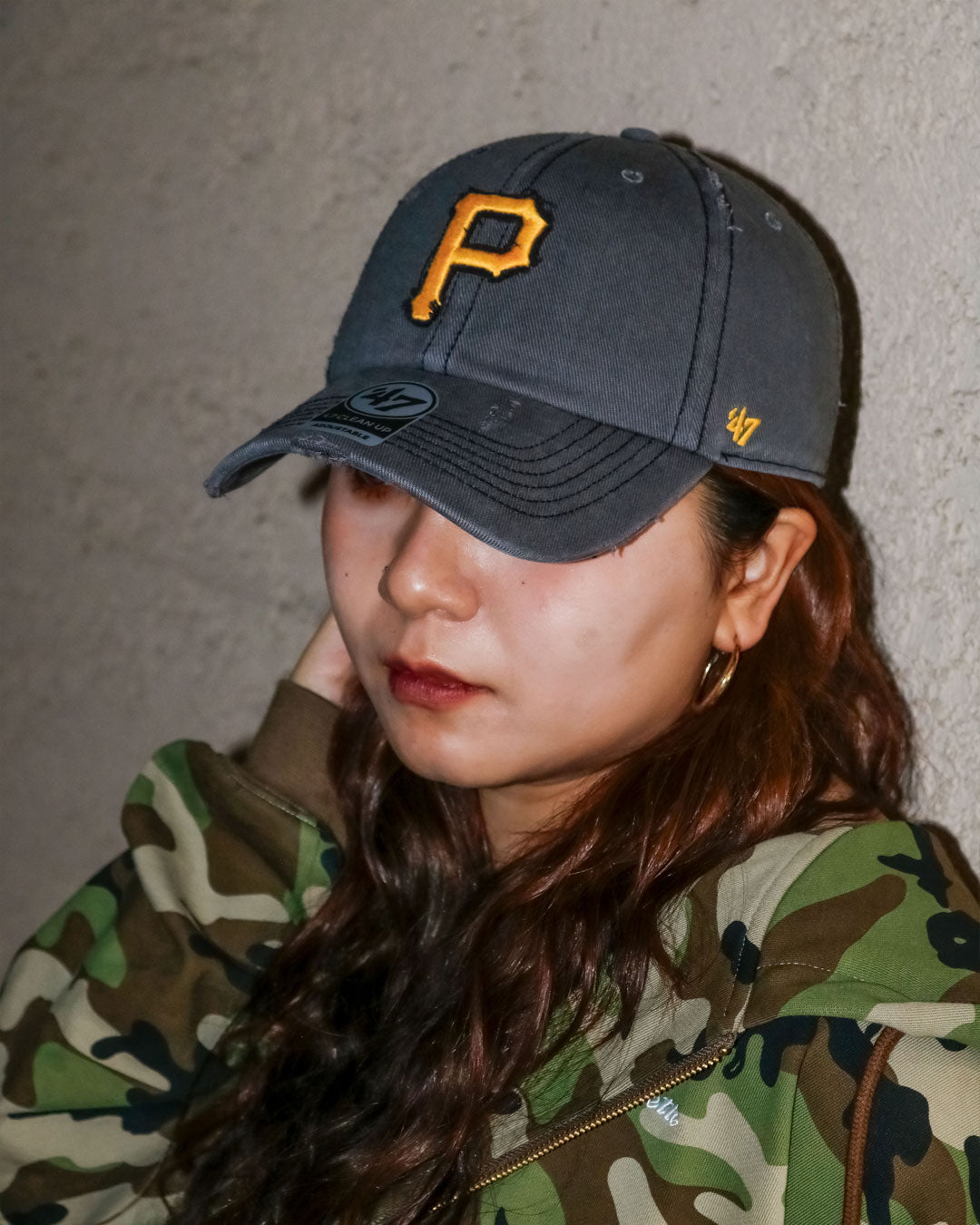 ’47 BRAND Pittsburgh Pirates - CLEAN UP WELL-WORN CHARCOAL【14920507 47A-CLP-B-WTHRD20HTS-T4】