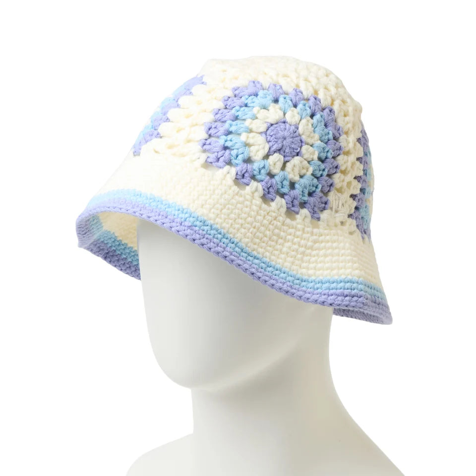 NEW ERA - CROCHET KNIT BUCKET EXPLORER "CHROME/LAVENDER/SLATE BLUE"【15136929】
