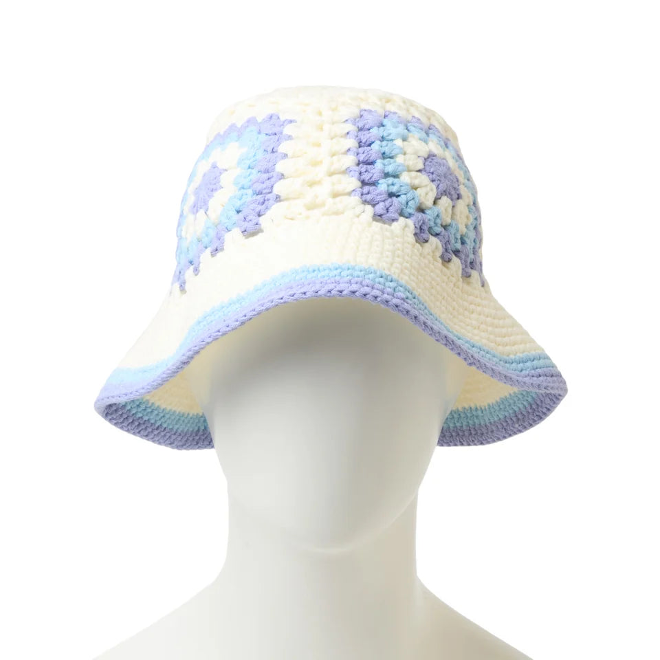 NEW ERA - CROCHET KNIT BUCKET EXPLORER "CHROME/LAVENDER/SLATE BLUE"【15136929】