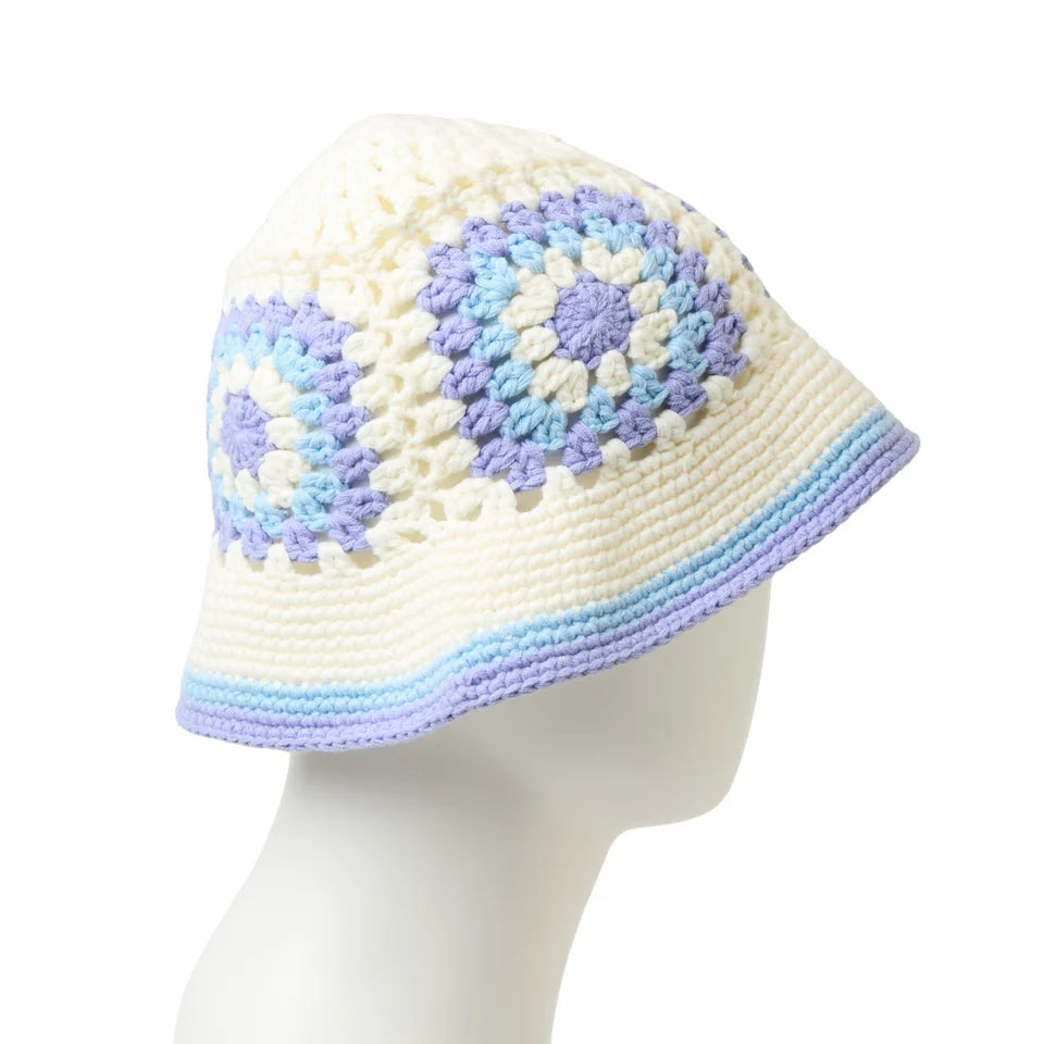 NEW ERA - CROCHET KNIT BUCKET EXPLORER "CHROME/LAVENDER/SLATE BLUE"【15136929】
