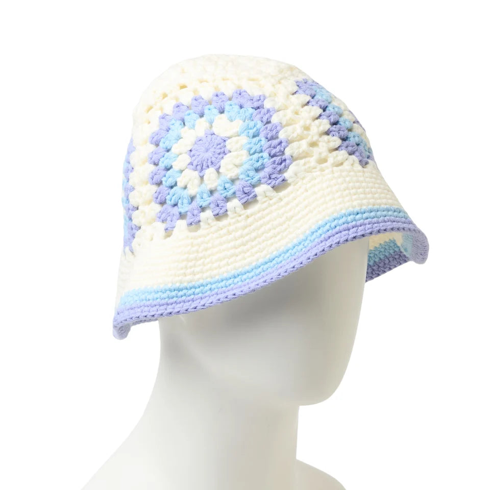 NEW ERA - CROCHET KNIT BUCKET EXPLORER "CHROME/LAVENDER/SLATE BLUE"【15136929】