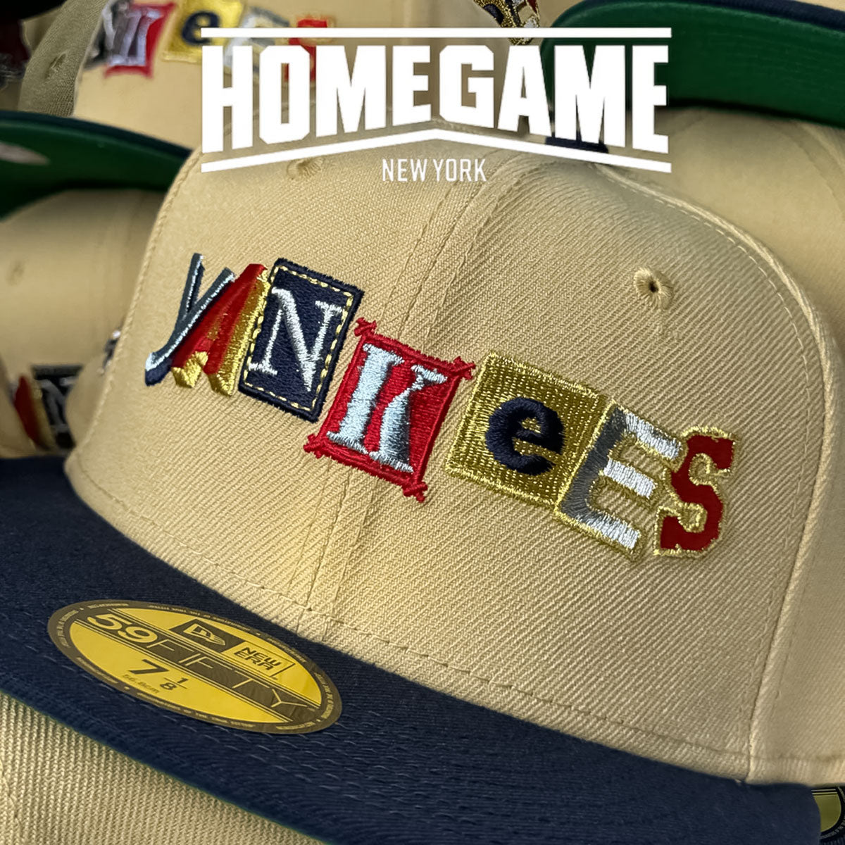 NEW ERA NEW YORK YANKEES - 59FIFTY CO 1999WS VEGAS GOLD/NS NAVY 【70862502】