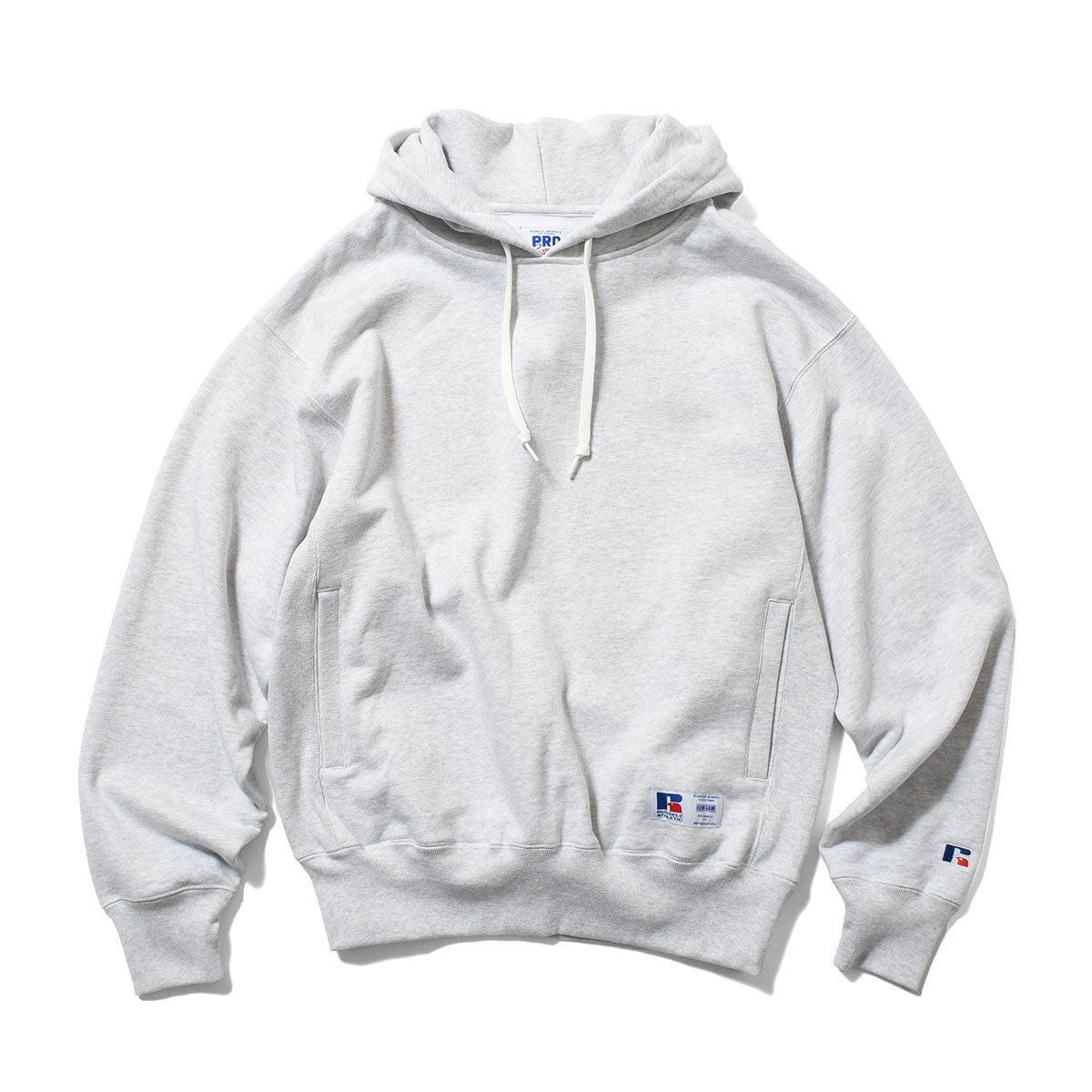RUSSELL ATHLETIC | HOMEGAME - PRO COTTON LOOPBACK TERRY SWEAT HOODIE ASH【26FW-HG-001】