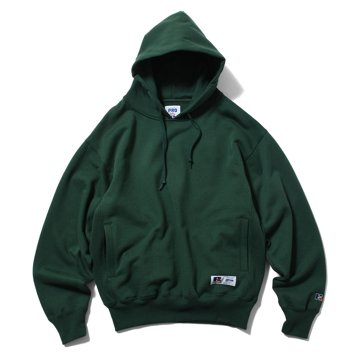 RUSSELL ATHLETIC | HOMEGAME - PRO COTTON LOOPBACK TERRY SWEAT HOODIE GREEN【26FW-HG-001】