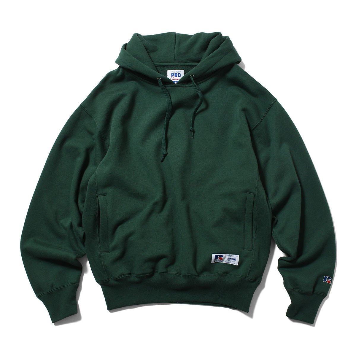 RUSSELL ATHLETIC | HOMEGAME - PRO COTTON LOOPBACK TERRY SWEAT HOODIE GREEN【26FW-HG-001】