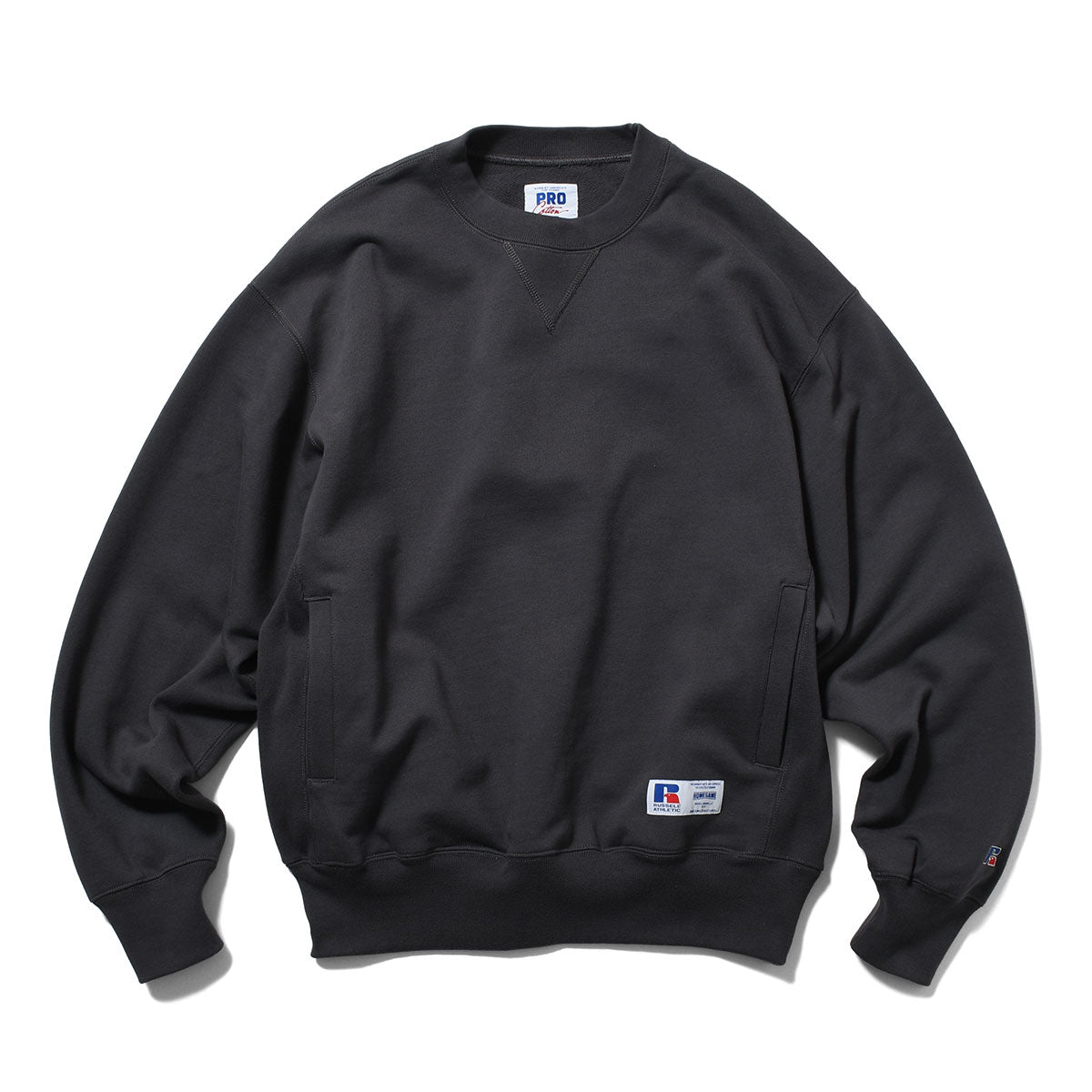 RUSSELL ATHLETIC | HOMEGAME - PRO COTTON LOOPBACK TERRY SWEAT CREWNECK BLACK【26FW-HG-002】