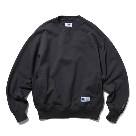 RUSSELL ATHLETIC | HOMEGAME - PRO COTTON LOOPBACK TERRY SWEAT CREWNECK BLACK【26FW-HG-002】