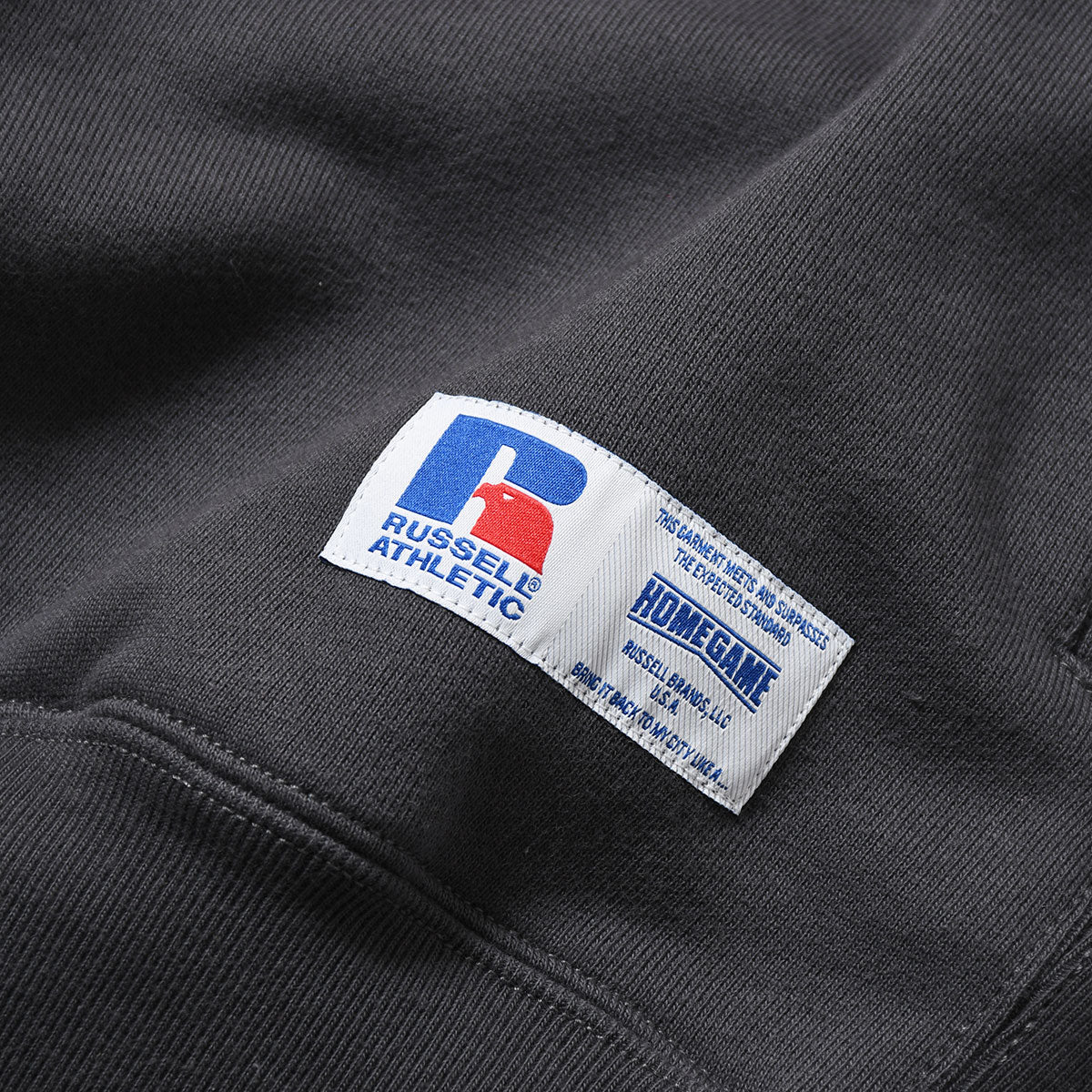 RUSSELL ATHLETIC | HOMEGAME - PRO COTTON LOOPBACK TERRY SWEAT CREWNECK BLACK【26FW-HG-002】