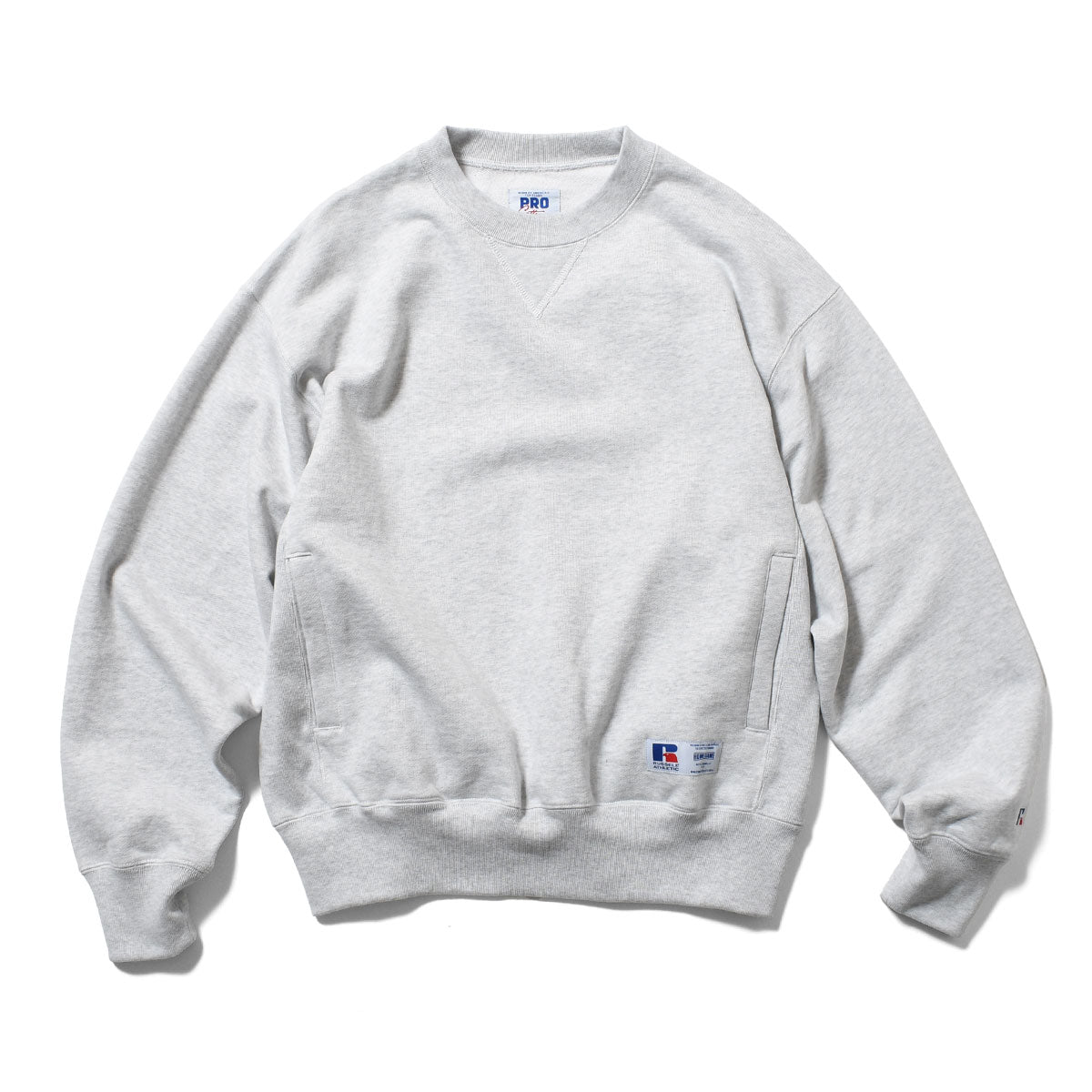 RUSSELL ATHLETIC | HOMEGAME - PRO COTTON LOOPBACK TERRY SWEAT CREWNECK ASH【26FW-HG-002】