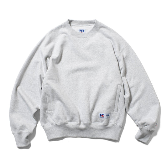 RUSSELL ATHLETIC | HOMEGAME - PRO COTTON LOOPBACK TERRY SWEAT CREWNECK ASH【26FW-HG-002】
