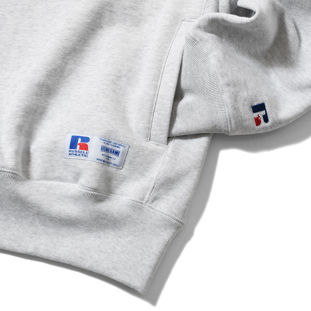 RUSSELL ATHLETIC | HOMEGAME - PRO COTTON LOOPBACK TERRY SWEAT CREWNECK ASH【26FW-HG-002】