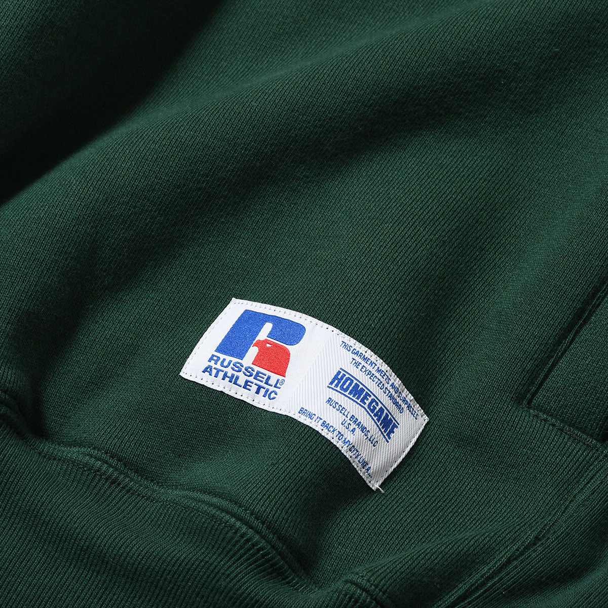 RUSSELL ATHLETIC | HOMEGAME - PRO COTTON LOOPBACK TERRY SWEAT CREWNECK GREEN【26FW-HG-002】