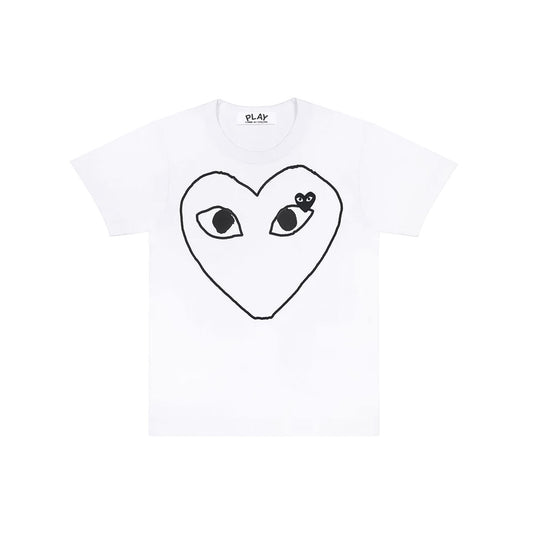 PLAY CDG T-SHIRT WHITE/BLACK (BLACK MINI HEART) プレイ コム デ ギャルソン Tシャツ "ホワイト/ブラック (ブラック ミニハート)"【AX-T102-051】