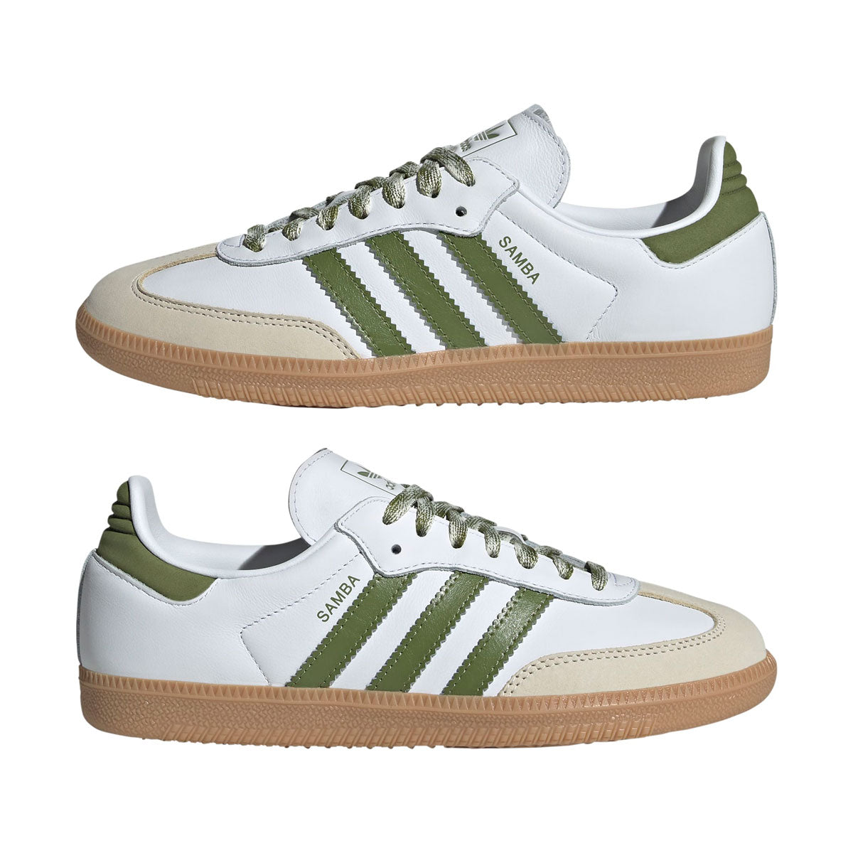 【予約商品】adidas - SAMBA OG WMNS Foot Wear White/Tech Olive/Gum 【JS1352】
