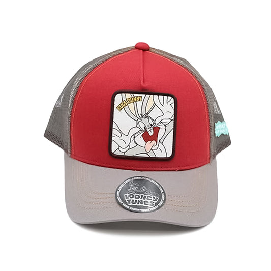 LOONEY TUNES BUNNY WAPPEN TRUCKER CAP RED/GRAY 【WNLT-MCP01