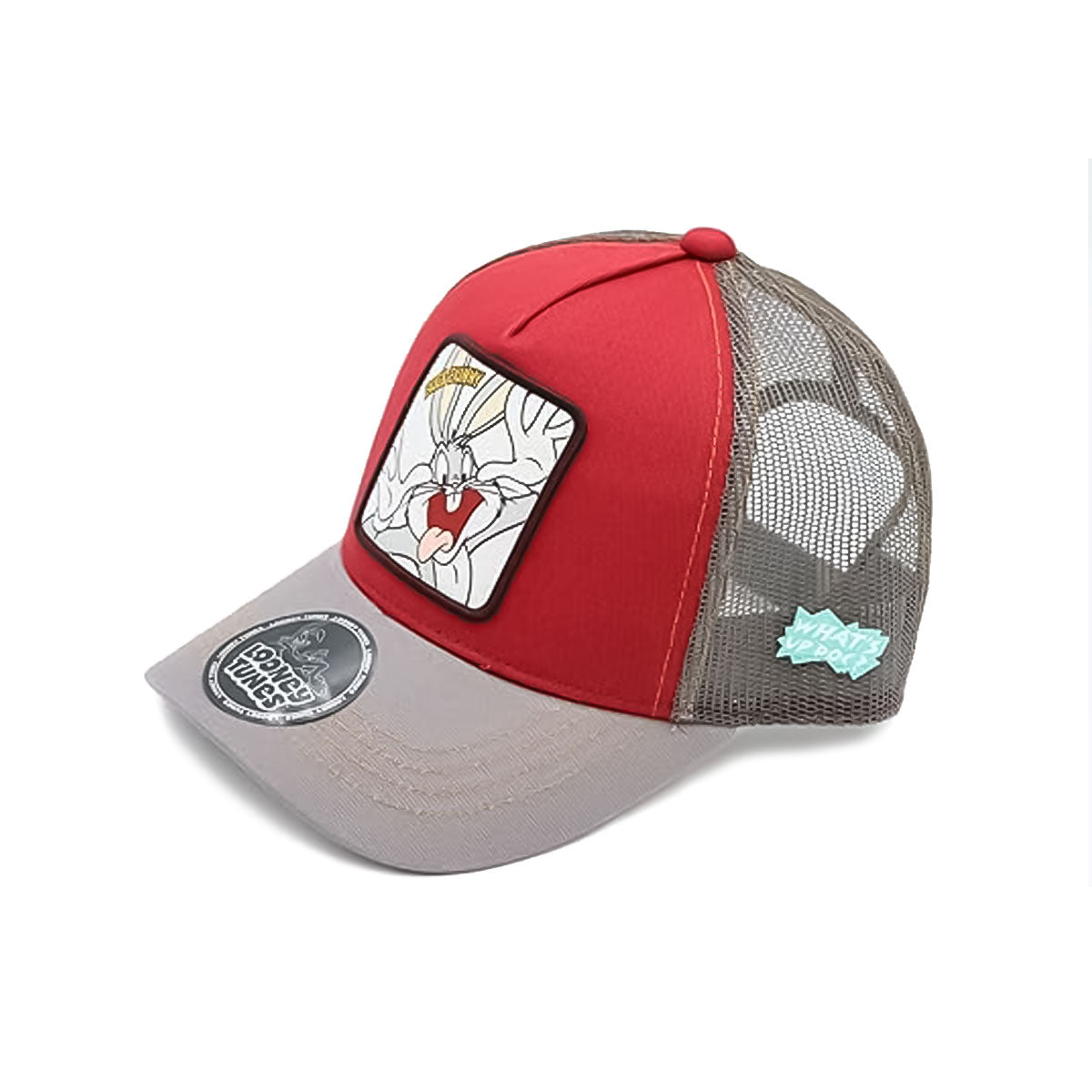 LOONEY TUNES BUNNY WAPPEN TRUCKER CAP RED/GRAY 【WNLT-MCP01