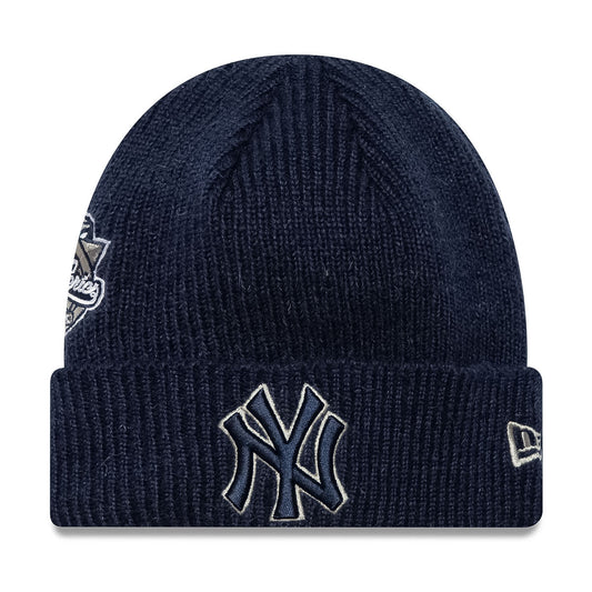 NEW ERA - World Series Patch New York Yankees Cuff Knit Beanie NAVY【60580731】