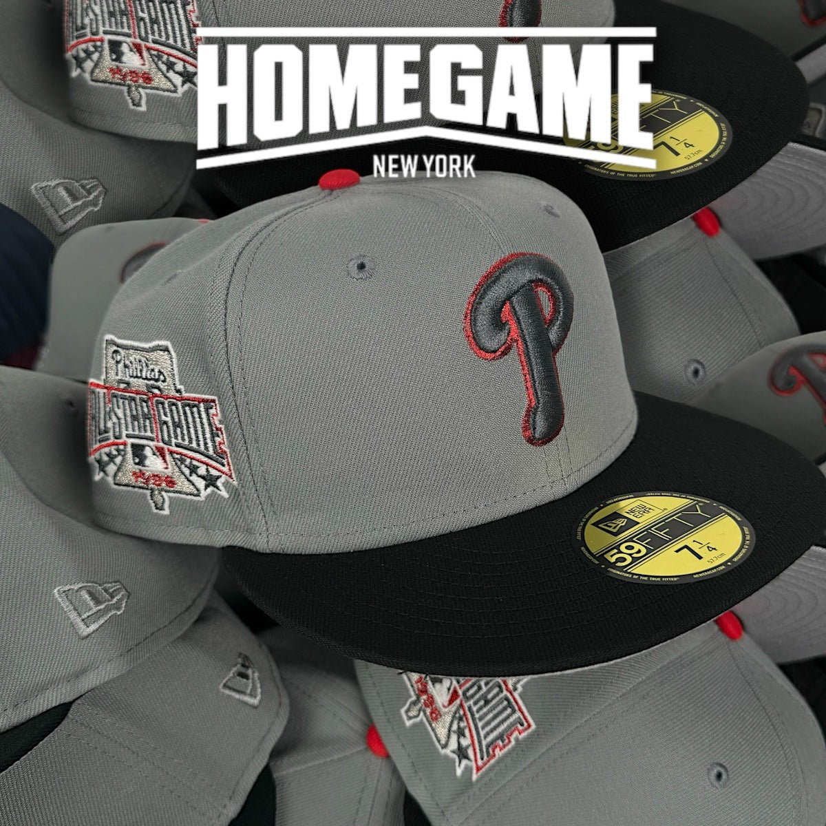 NEW ERA - 59FIFTY Philadelphia Phillies ALL STAR GAME 1996 CHARCOAL/BLACK 59FIFTY