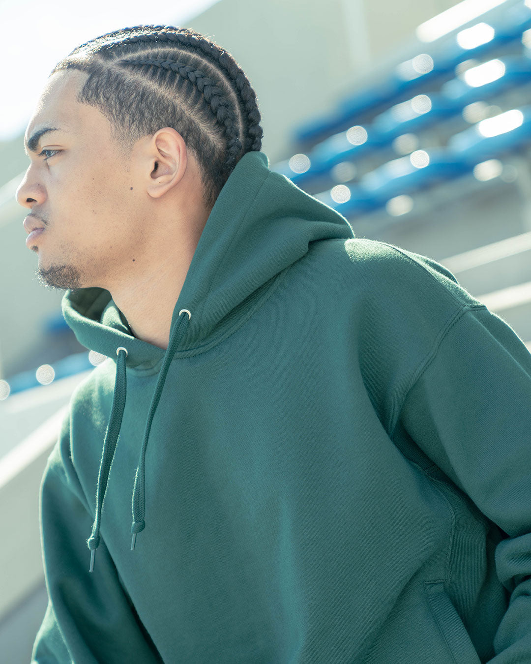 RUSSELL ATHLETIC | HOMEGAME - PRO COTTON LOOPBACK TERRY SWEAT HOODIE GREEN【26FW-HG-001】