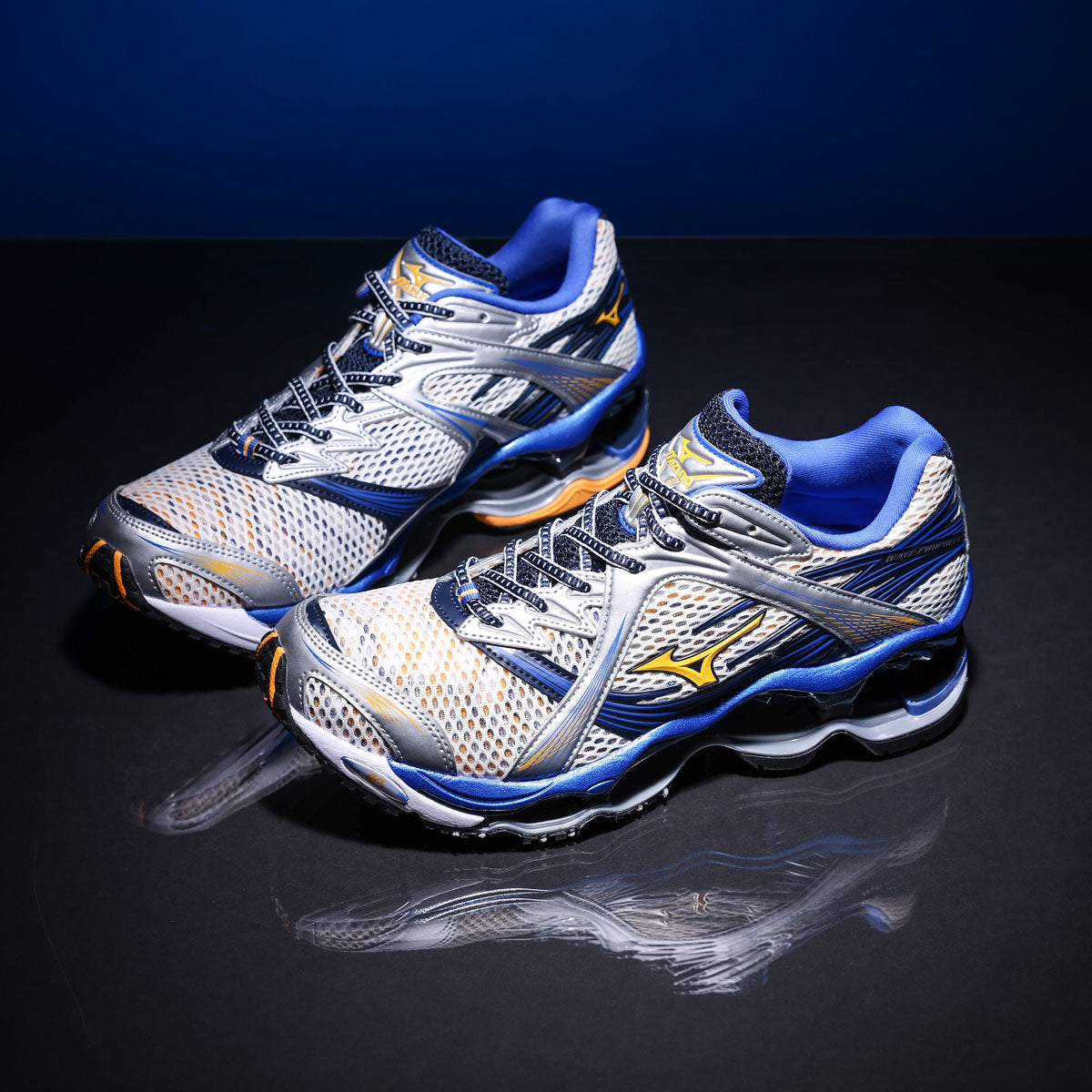 MIZUNO -WAVE PROPHECY 1 BEIGE/BLUE 【D1GA265501】