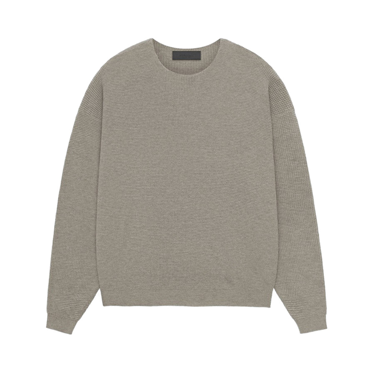 Fear of God ESSENTIALS - WAFFLE CREWNECK SWEATER HEATHER GRAY【192HO246131F】