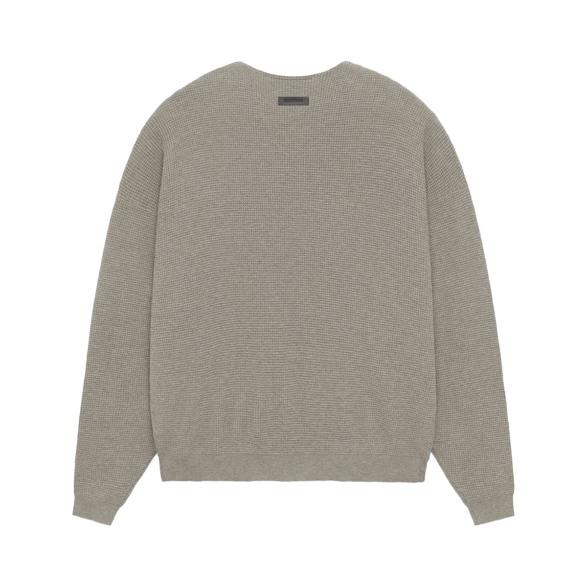 Fear of God ESSENTIALS - WAFFLE CREWNECK SWEATER HEATHER GRAY【192HO246131F】