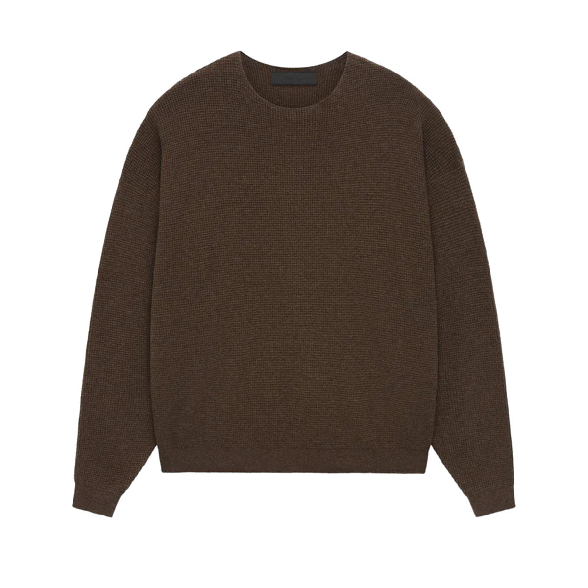 Fear of God ESSENTIALS - WAFFLE CREWNECK SWEATER BROWN 【192HO246135F】