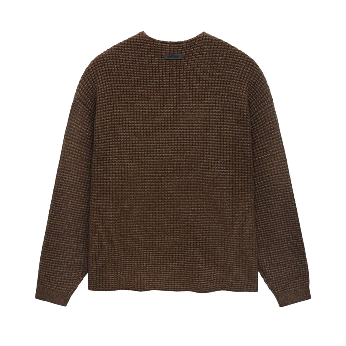 Fear of God ESSENTIALS - HEAVY WAFFLE CREWNECK SWEATHER BROWN 【192HO246175F】