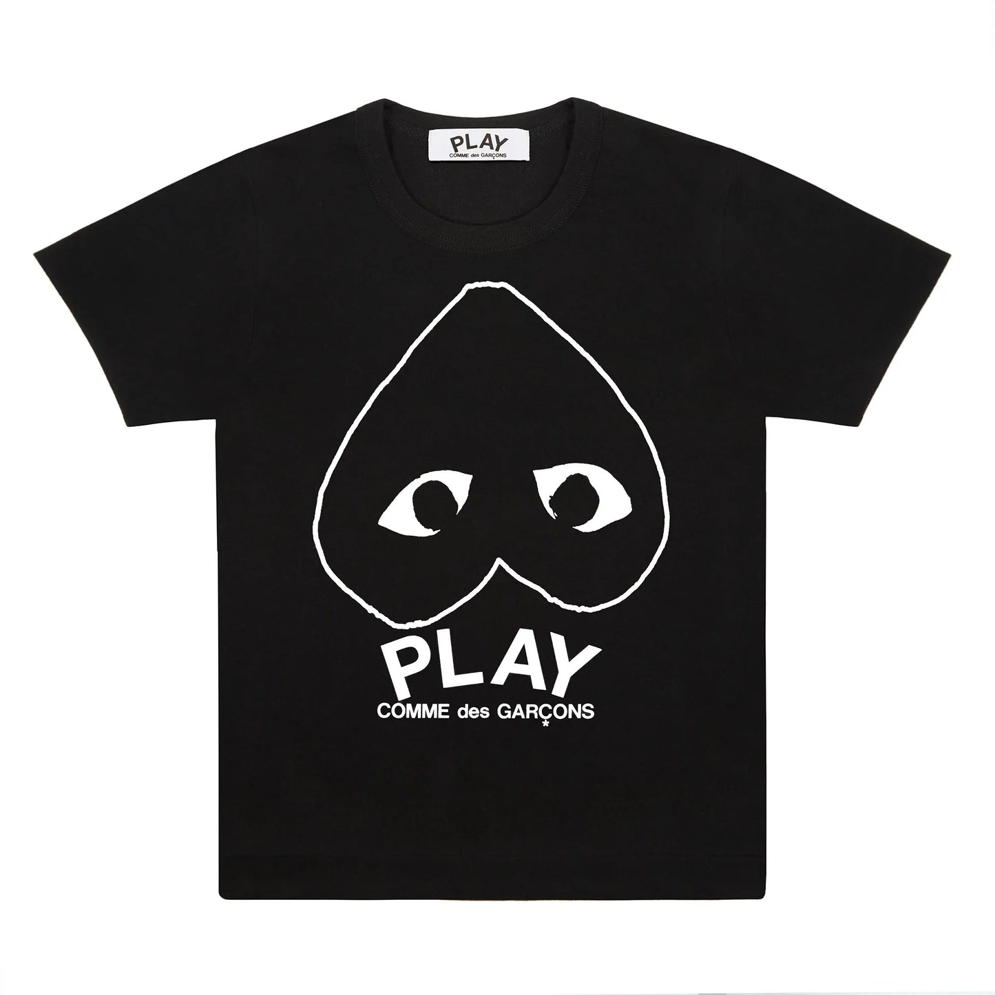 PLAY CDG BIG HEART T-SHIRT WHITE/BLACK プレイ コムギャルソン ビッグ ハート Tシャツ ブラック【AX-T114-051 】