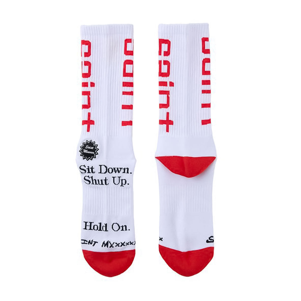 SAINT Mxxxxxx - SOCKS SIT DOWN WHITE 【SM-HR8-0000-104】