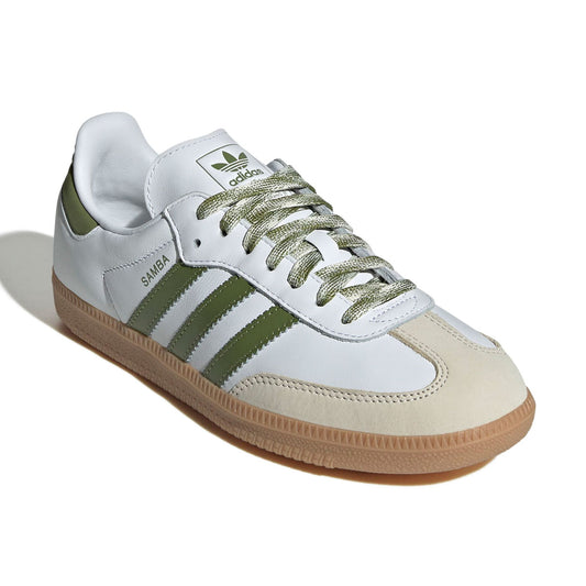 【予約商品】adidas - SAMBA OG WMNS Foot Wear White/Tech Olive/Gum 【JS1352】