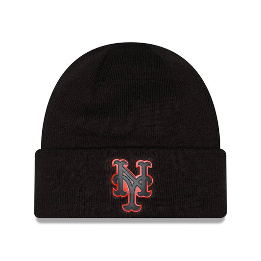 NEW ERA - New York Mets Chrome Cuffed Knit Hat Black 【60920489】